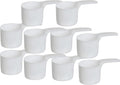70 mL Plastic Measuring Packaging Scoop (=70 cc/ = 4.73 Tablespoon/ = 2.37 fl oz/ = 0.3 Cup), Meidum Handle - to Measure and Dispense Spices, Granules, Powders, for Seeds Packing (10)