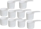 70 mL Plastic Measuring Packaging Scoop (=70 cc/ = 4.73 Tablespoon/ = 2.37 fl oz/ = 0.3 Cup), Meidum Handle - to Measure and Dispense Spices, Granules, Powders, for Seeds Packing (10)