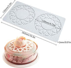 TUKE Hollow Tulip Flower Shape Sugar Craft Silicone Pad French Dessert Lace Mat Fondant Cake Mold Cupcake Decorating Silicone Mould (E_ Tulip Flower)
