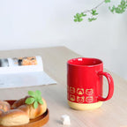 Cat coffee mug-16oz Ceramic Coffee Mugs for Women and Men-Cat gifts for cat lovers-Cute Coffee and Tea Mug-Red