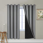 Yakamok Grey Blackout Curtains 72 Inches Long by Yakamok