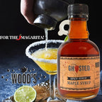 WOOD'S “Ghosted” Maple Syrup – Ghost Pepper Infused | Sweet & Spicy Flavor Fusion | Small-Batch Vermont Syrup with Real Ghost Pepper Extract | Vegan, Natural, Eco-Friendly | Great for Cocktails, BBQ, Glazes & More |8.45 Fl Oz (250mL)