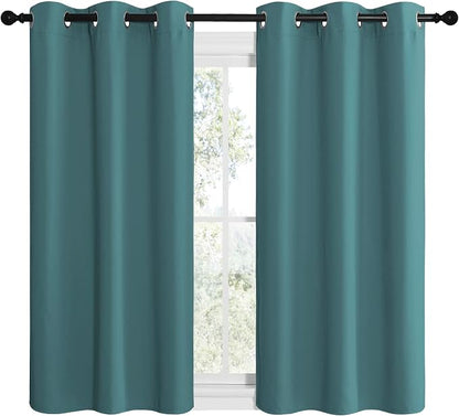 NICETOWN Short Kitchen Blackout Curtains, Thermal Insulated Solid Grommet - Image 2