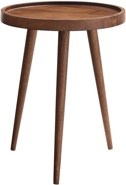 Modway Chiro Solid Wood Side Table in Walnut by Modway
