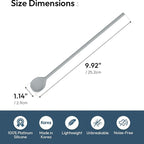 2Pcs Carrotez 9.9" Silicone coffee stirrer, Long Coffee Spoon, Reusable Iced Tea Spoon, Multipurpose Beverage Stirring Stick - Grey