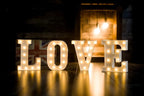 Foaky LED Letter Lights Sign Marquee Light Up Letters Sign for Night Light Wedding/Birthday Party Battery Powered Christmas Lamp Home Bar Decoration(V)