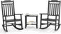 3 Piece Outdoor Rocking Bistro Set, Rocking Chairs Outdoor Furniture, Resin by GYMHILL