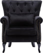 Mid Century Accent Chair Modern Button Tufted Armchair Club Chair Velvet by DMFurniture