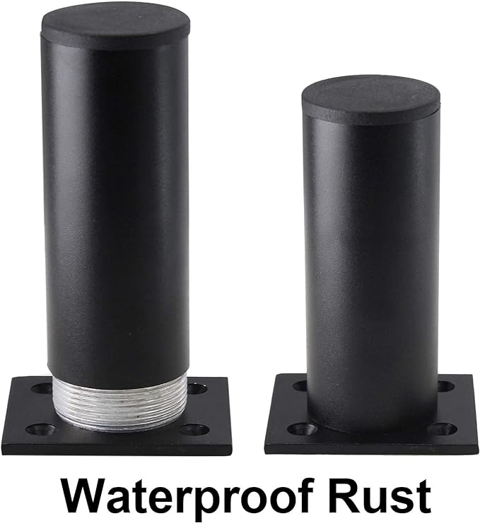 Set of 4 Furniture Legs 4 Inch, Adjustable Aluminum Alloy Cabinet Legs - Image 4
