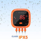 Inkbird Waterproof 150 FT Bluetooth Meat Thermometer IBT-4XC with Magnet, Timer, Alarm and 4 Probes, BBQ Grill Digital Wireless Meat Thermometer for Cooking, Smoker, Kitchen, Oven