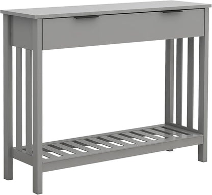 TaoHFE Entryway Table with Storage, Modern Sofa Table with Slatted Frame - Image 8