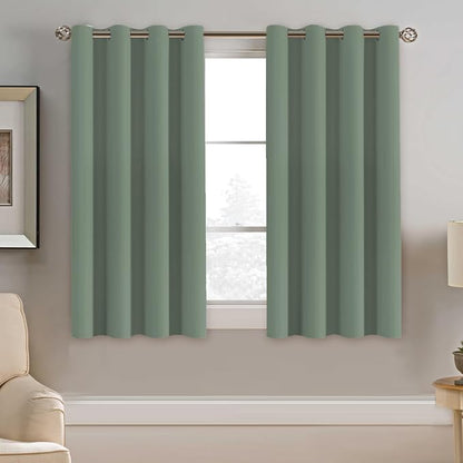 H.VERSAILTEX Blackout Curtain for Bedroom Small Window Kitchen Blackout by HVERSAILTEX