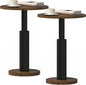 LAATOOREE Round Side Tables Set of 2, Pedestal Drink Table, Spacious Top by LAATOOREE