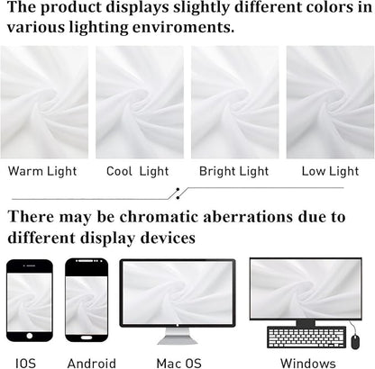 White Sheer Curtains 78 Inches Long 2 Pcs, Elegant Window Treatments Light - Image 6