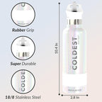 Coldest Insulated Water Bottle with Straw Lid - Stainless Steel Metal Insulated Bottle for Men & Women (Cosmic Ice Glitter, 24 oz)