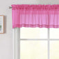Hot Pink Valances for Windows, Hot Pink Sheer Curtains 14 Inch Length 2 Pack by WelvetBLK