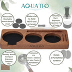 51-58 mm Compact Espresso Tamping Mat - Wooden Coffee Tamping Station - Espresso Accessories for Baristas