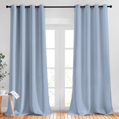 NICETOWN Blackout Vintage Blue Curtains by NICETOWN