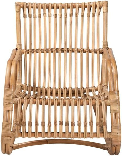 HomeStock Antique Ambiance 24'' W x 29.75'' D x 29'' H Natural Bohemian Rattan - Image 3