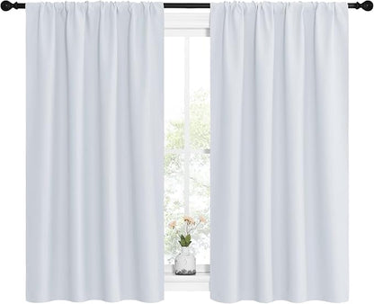 NICETOWN Greyish White Window Curtain Panels - Image 2