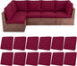 HEBE Outdoor Cushion Covers 12 Pcs, Stretch Patio Sofa Couch Cushion Cover | by HEBE