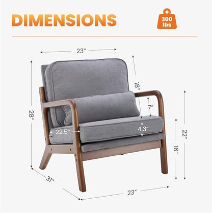 DUMOS Accent Chair Mid Century Modern Chair - Image 2