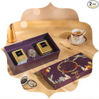 CHAYAM Blissful Infusion – Spiced Turmeric & Magical Cinnamon Wellness Tea Gift Set (2 x 1.76oz) + Infuser | Loose Leaf Black & Green Tea Caddies for Tea Lovers