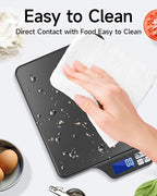 Large 5kg/11lb Kitchen Scale with 0.1g/0.01oz High Precision, USB Rechargeable Food Scale, Stainless Steel Pan, with Tare Function,for Baking Cooking Coffee Package Postage