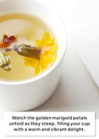 Korean Food, KKOKDAM Original Marigold Flower Tea, Decaf Floral Blend, Fully Natural Flowers, No Caffeine, Sugar Free, Zero Calories, Made in Korea,10g