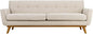 Modway Engage Mid-Century Modern Upholstered Fabric Sofa in Beige by Modway
