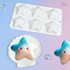 mostsom Cute Star Cartoon Shaped Dessert Mousse Molds 3d Silicone Cake Mold Muffin Pan Baking Tools For Cakes Decorating Supplies (M_ Star)