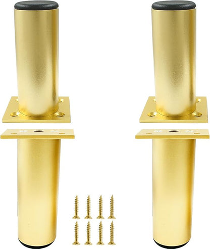 Set of 4 Aluminum Alloy Furniture Legs 4 Inch Height, 1.5 Inch Diameter by Kyuionty