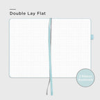 &And Per Se Graph Journal Notebook, 160 Pages, 5.7 x 8 inches College Ruled Thick Paper Notebook Journals for Writing, Grid Hardcover Notebook(1 Pack, cyan)