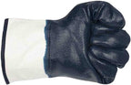 Oil Resistant Gloves, Nitrile Fubber Fully Coated Cotton Safety Work Gloves, Acid Alkali Resistant, for Men & Women Large, Blue (Pack of 12)
