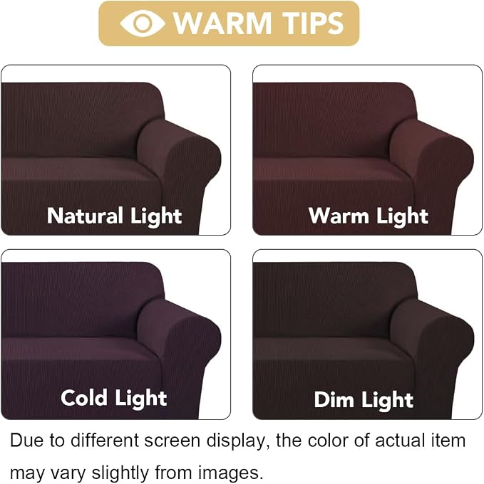H.VERSAILTEX Armchair Cover High Stretch Sofa Slipcover 1 Piece Couch Covers - Image 3