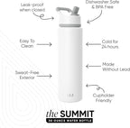 Simple Modern Water Bottle with Straw Lid | Vacuum Insulated Stainless Steel Metal Thermos | Reusable Leak Proof BPA-Free Flask for Sports Gym | Summit Collection | 30oz, Winter White Mix