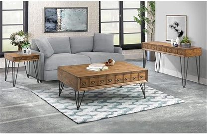 Pemberly Row Transitional Tanner 3PC Occasional Table Set, Light Walnut Finish - Image 2