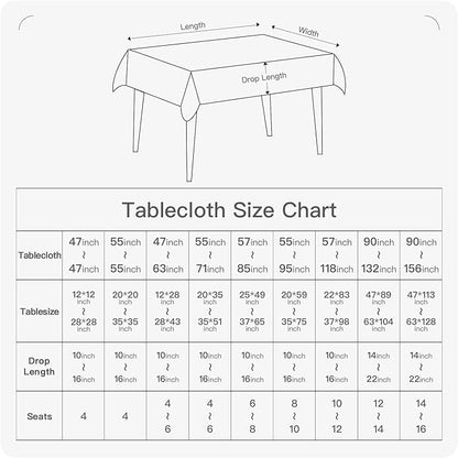 BALCONY & FALCON Rectangle Tablecloth Washable Wrinkle Resistant and Water - Image 6