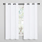 NICETOWN White Lightweight Fabric Curtain Panels, 48 inch Length, Non-Blackout by NICETOWN