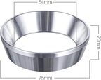 54mm Espresso Dosing Funnel, MATOW Stainless Steel Coffee Dosing Ring Compatible with Breville 54mm Portafilter
