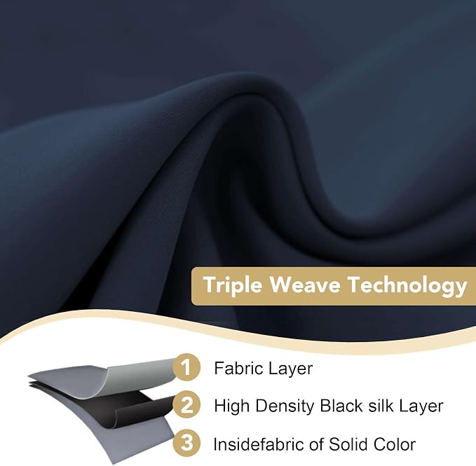 H.VERSAILTEX Premium Blackout Thermal Insulated Room Darkening Curtains - Image 4