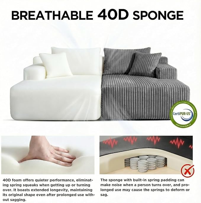 SYTOPIA Loveseat Chaise Lounge - Image 5