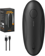 Automatic Electric Can Opener for Seniors for Kitchen:Anyone can Hands Free,One Touch Opener,Durable Blades,Rechargeable, Smooth Edge, Lightweight Small Size, Black