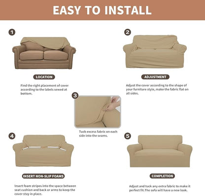 Easy-Going 100% Waterproof Chair Couch Cover, Stretch Jacquard Sofa Cover | - Image 5
