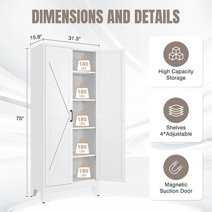 Yizosh Metal Storage Cabinet - Image 2