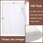 Commercial Cold Brew Coffee Filters - 100 Count Cold Brew System Filter Bags Disposable Fine Mesh Brewing Bags Commercial Coffee Filters 16''x20'' Fits 5 Gallon Buckets Coffee Shop Restaurants
