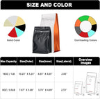 Coffee Bags with Valve(60pcs,16 oz,1 lb) Vented Coffee Beans Packaging Bags High Barrier Aluminumed Foil Flat Bottom Heat Sealed Side Zipper Resealable Storage Bag for Home or Business（White+Green）