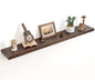 Floating Shelves for Wall Decor, 8 Inch Deep Rustic Solid Elm Wood Floating by FLYJOE