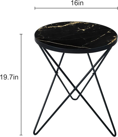 HLR Modern Round Side Table, End Table - Image 2