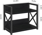 YINMIT Countertop Shelf Organizer,Coffee Bar Accessories,Spice Rack,Coffee Counter Shelf,2 Tier Coffee Organizer Station for Mugs,Cups,Cream,Syrup (Black, Small)
